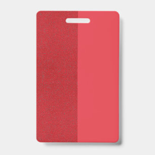 Tomato Red Split Texture Badge Tag – Customisable ID Badge