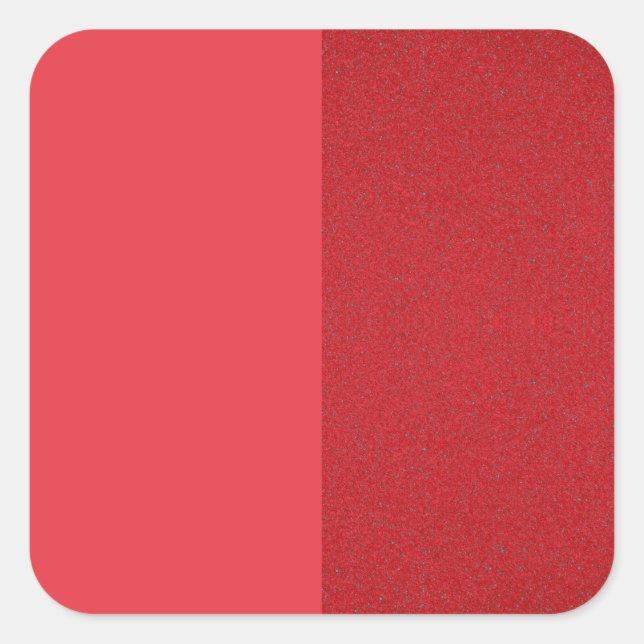 Tomato Red Split-Textured Square Sticker (Custom) (Front)