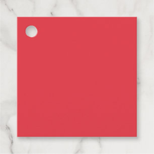 Tomato Red Square Favour Tag with Hole – Customise