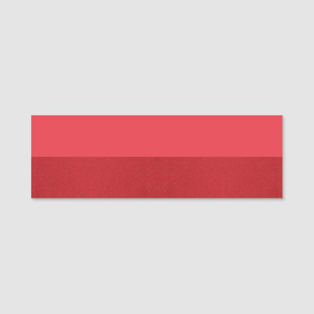 Tomato Red Texture Bold Name Tag Label – Customise (Front)