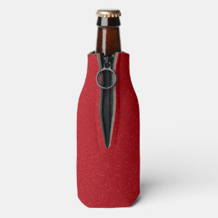 Tomato Red Textured Bottle Cooler – Customisable