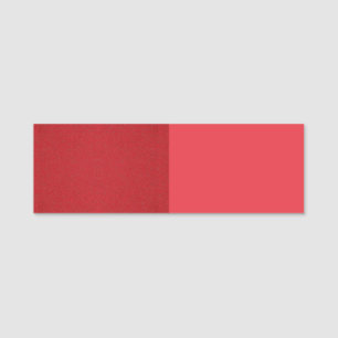 Tomato Red Textured Name Badge – Customisable