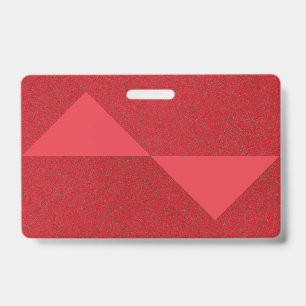 Tomato Red Triangle Badge Design – Customisable ID Badge