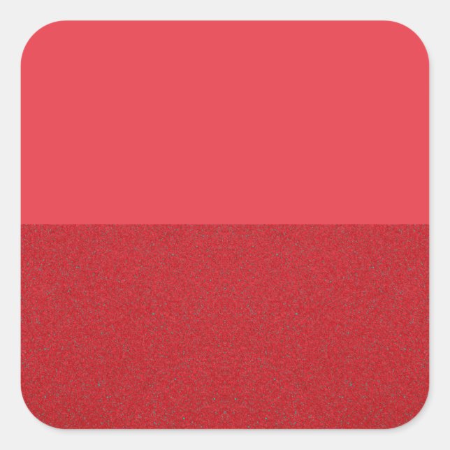 Tomato Red Two-Tone Square Sticker – Customisable (Front)