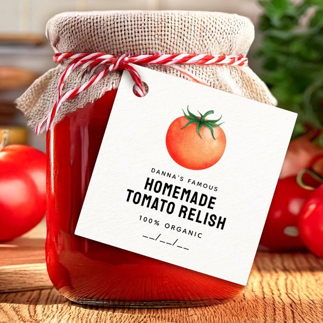 Tomato Relish label with red tomato for own recipe (Creator Uploaded)