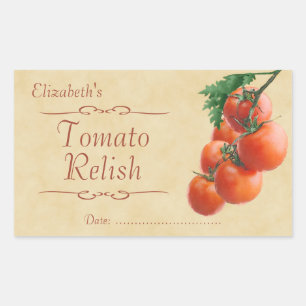 Tomato relish or canning rectangular sticker