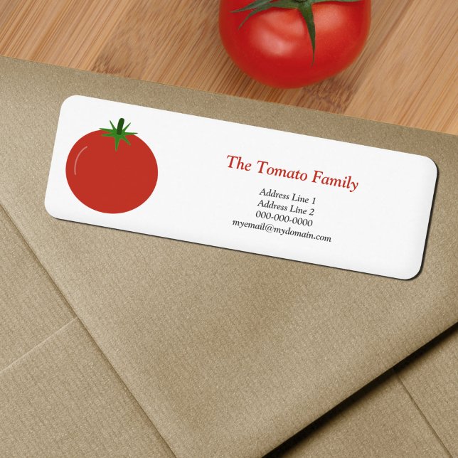 Tomato Return Address Label (Tomato Return Address Label)