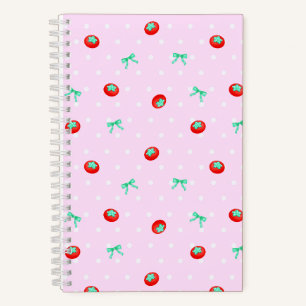 Tomato Ribbon Dot Pink Notebook