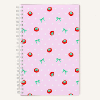 Tomato Ribbon Dot Pink Notebook