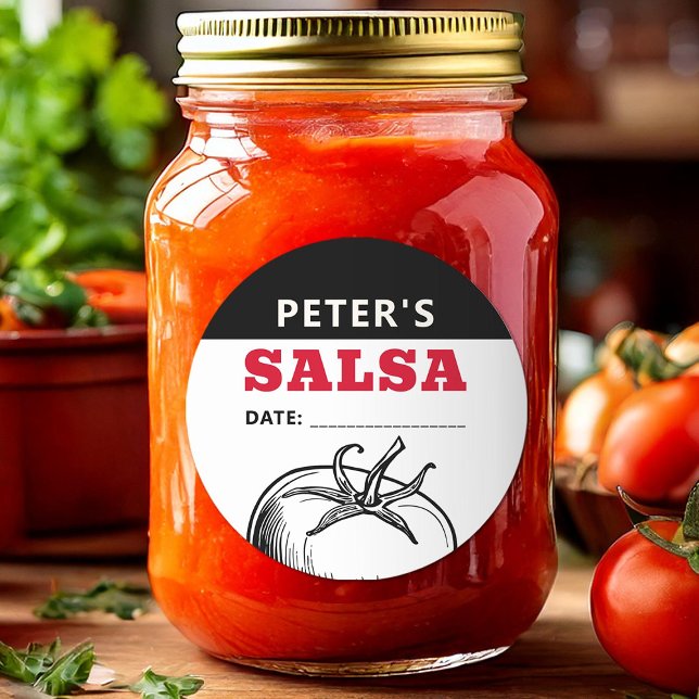 Tomato Salsa sticker with modern design (Creator Uploaded)