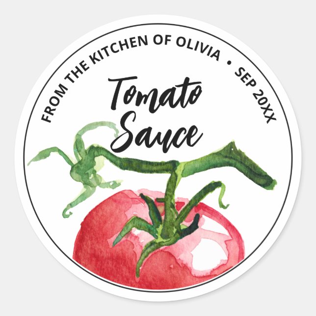  Tomato Sauce Canning Classic Round Sticker (Front)