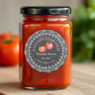 Tomato Sauce Country Rustic Classic Round Sticker