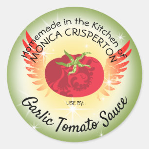 Tomato sauce personalised food canning label