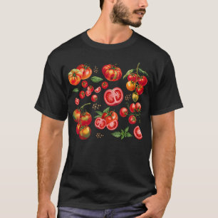 Tomato Season Vegetable Gardener Tomatoes Watercol T-Shirt
