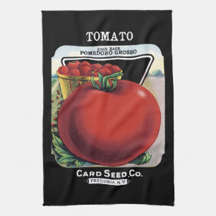 Tomato Seed Packet Label Tea Towel