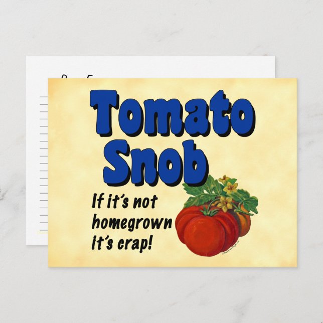 Tomato Snob Custom Recipe Card (Front/Back)