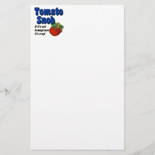 Tomato Snob Funny Gardener Stationery
