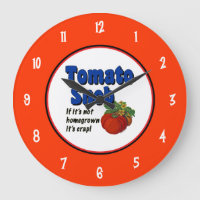Tomato Snob Saying with Numbers Wall Clock