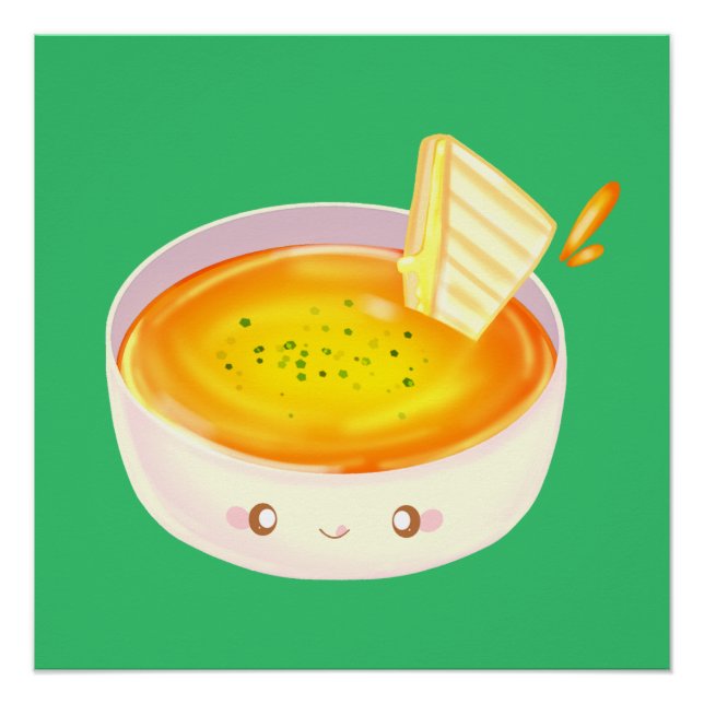 Tomato Soup And Grilled Cheese Sandwich Poster (Front)