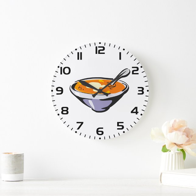 Tomato Soup Bowl with Spoon Large Clock (Creator Uploaded)