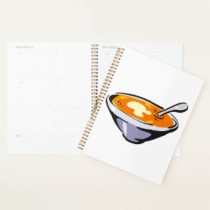 Tomato Soup Bowl with Spoon Planner