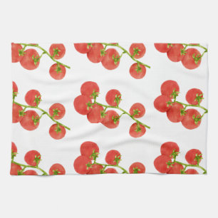 Tomato summer veggie garden trendy tea towel