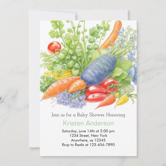 Tomato Tango Baby Shower Invitation (Front)