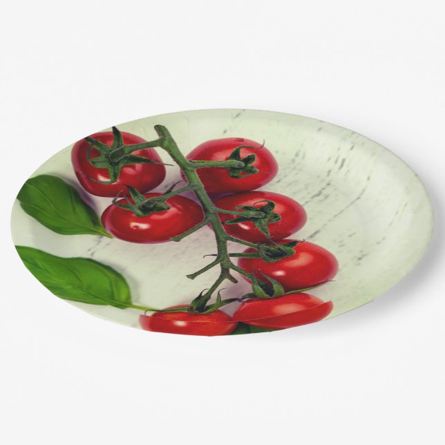Tomato Vines Paper Plate (Angled)