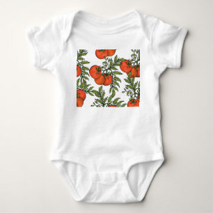 Tomato Vintage: Farm Market Illustration. Baby Bodysuit
