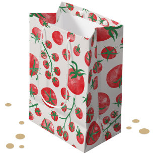 Tomato Watercolor Medium Gift Bag