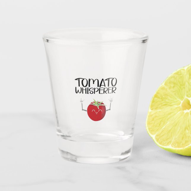 Tomato Whisperer Shot Glass (Front)