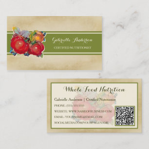 Tomato Whole Food Nutritionist Business Card