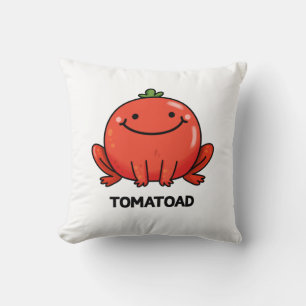 Tomatoad Funny Tomato Toad Pun  Cushion