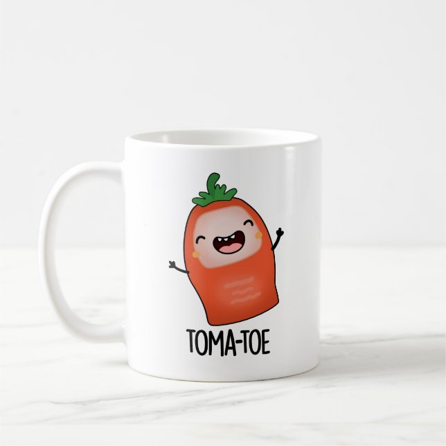 Tomatoe Funny Tomato Pun  Coffee Mug (Left)