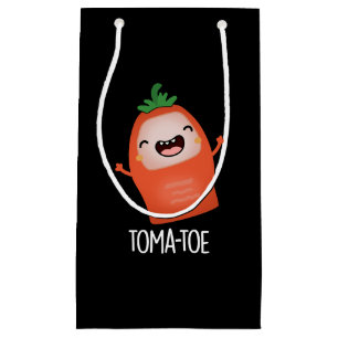Tomatoe Funny Tomato Pun Dark BG Small Gift Bag