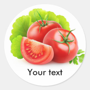 Tomatoes and lettuce classic round sticker