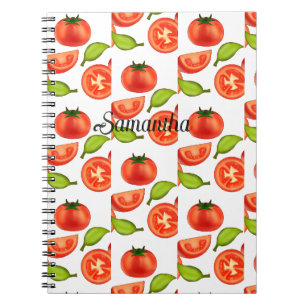 Tomatoes And Oregano Leafs Notebook