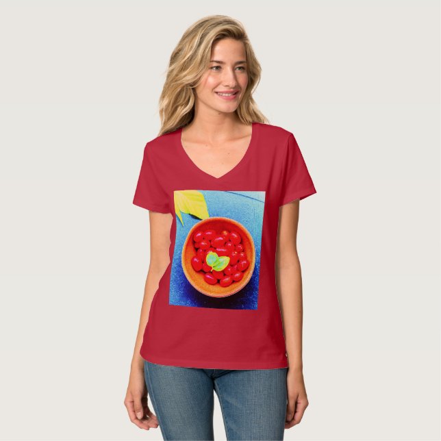 "Tomatoes Ball" Cute Photo. Buy Now T-Shirt (Front Full)