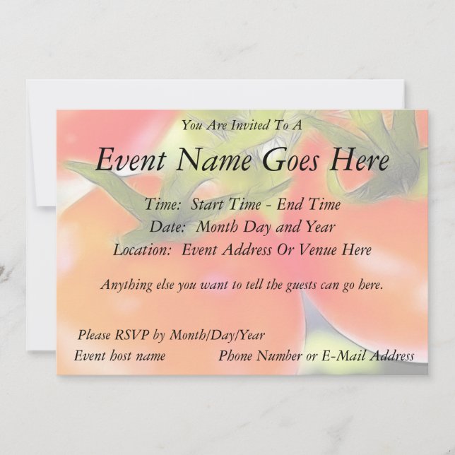 Tomatoes Close Up Invitation (Front)