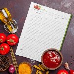 Tomatoes Culinary Recipe Notepad<br><div class="desc">A simple notepad with tomatoes for recipe organisation.</div>