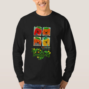 Tomatoes Fruit Pun I Love Coding From Head Sarcast T-Shirt