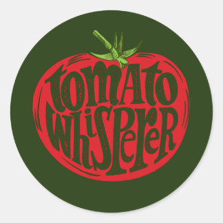 Tomatoes Gardener Vegetable Drawing Gardening Card Classic Round Sticker
