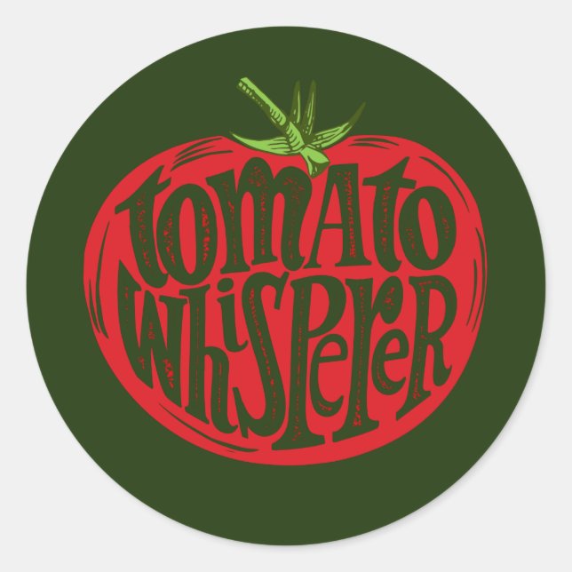 Tomatoes Gardener Vegetable Drawing Gardening Card Classic Round Sticker (Front)