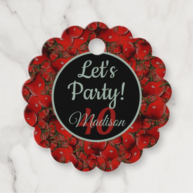 Tomatoes Gift / Favour Tag - Personalised Option (Front)