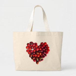Tomatoes Heart Large Tote Bag