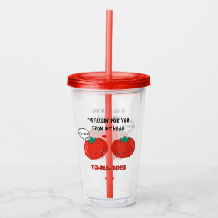 Tomatoes In Love Cute Romantic Valentine's Day Acrylic Tumbler