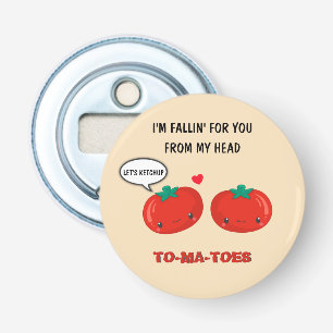 Tomatoes In Love Cute Romantic Valentine's Day Bottle Opener