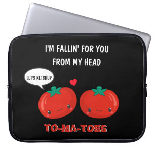 Tomatoes In Love Cute Romantic Valentine's Day Laptop Sleeve