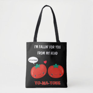 Tomatoes In Love Cute Romantic Valentine's Day Tote Bag