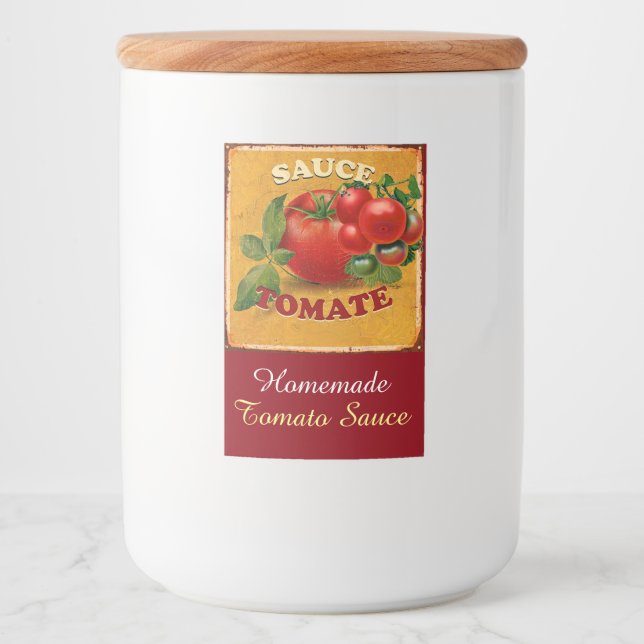 TOMATOES KITCHEN PRESERVES ,CANNINGS ,TOMATO SAUCE FOOD LABEL (Front)